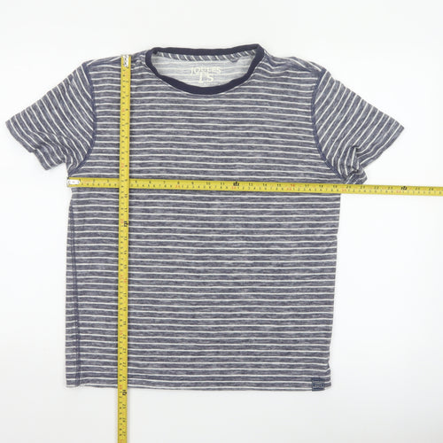 Joules Women's Blue Striped Cotton Short Sleeve T-Shirt Size S