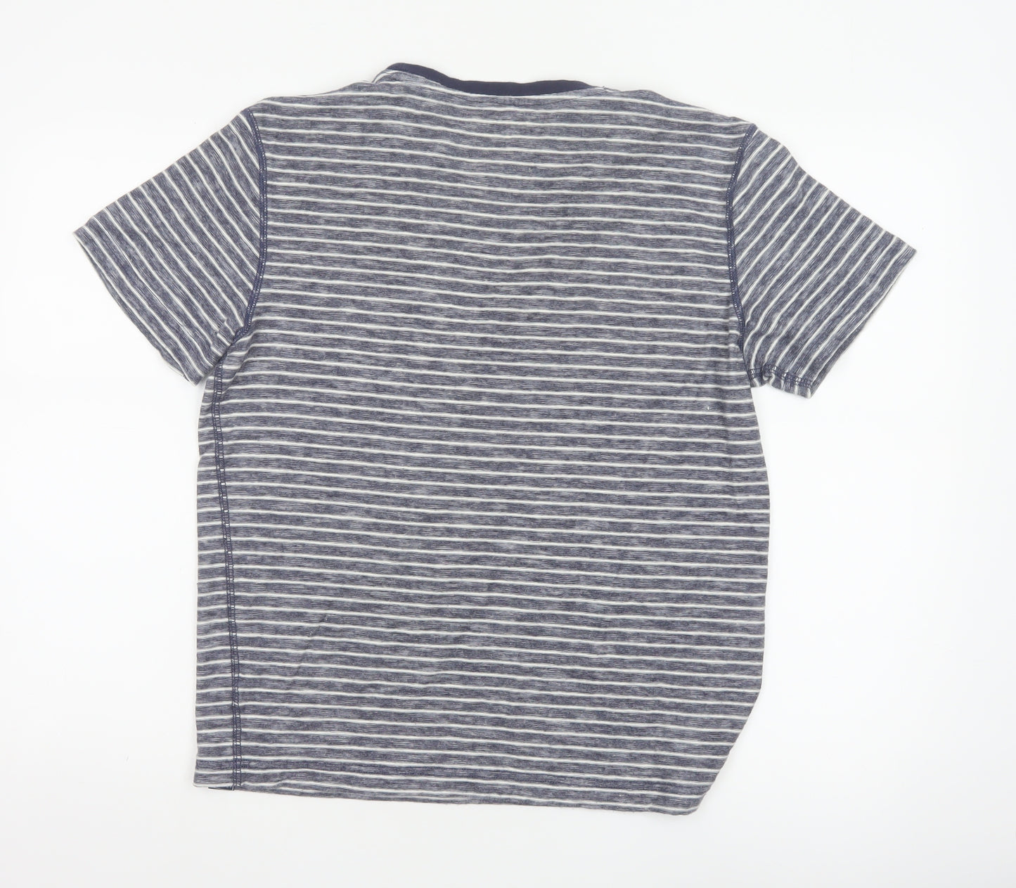 Joules Women's Blue Striped Cotton Short Sleeve T-Shirt Size S