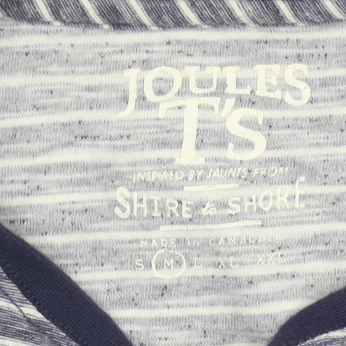Joules Women's Blue Striped Cotton Short Sleeve T-Shirt Size S