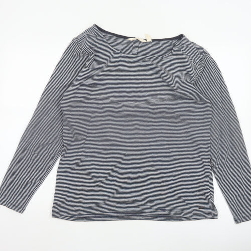 Trespass Women Blue Striped Long Sleeve Cotton T-Shirt UK 18