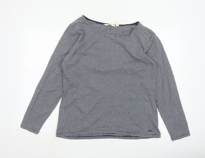 Trespass Women Blue Striped Long Sleeve Cotton T-Shirt UK 18