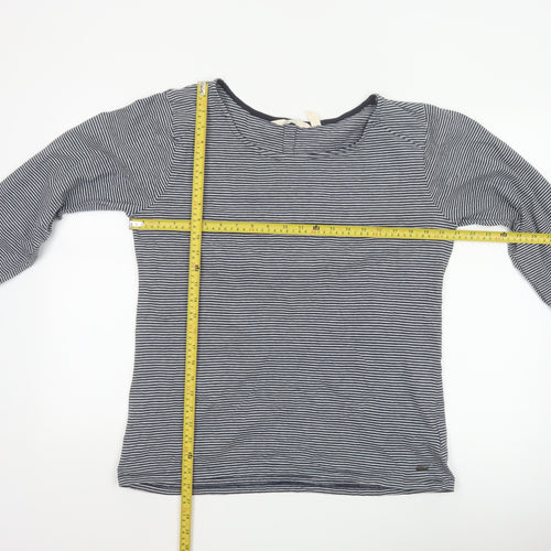 Trespass Women Blue Striped Long Sleeve Cotton T-Shirt UK 18