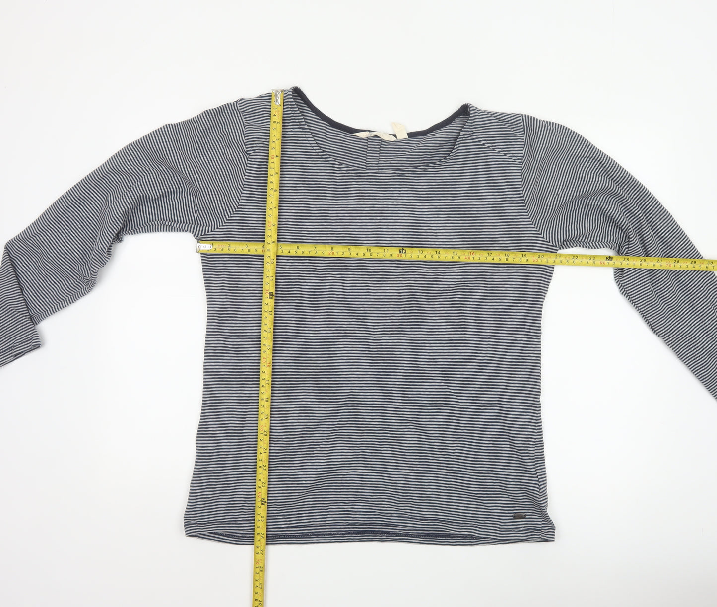 Trespass Women Blue Striped Long Sleeve Cotton T-Shirt UK 18