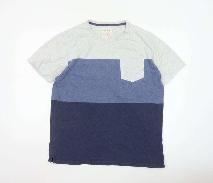 Fat Face Men's Multicoloured Crew Neck Cotton T-Shirt Size M