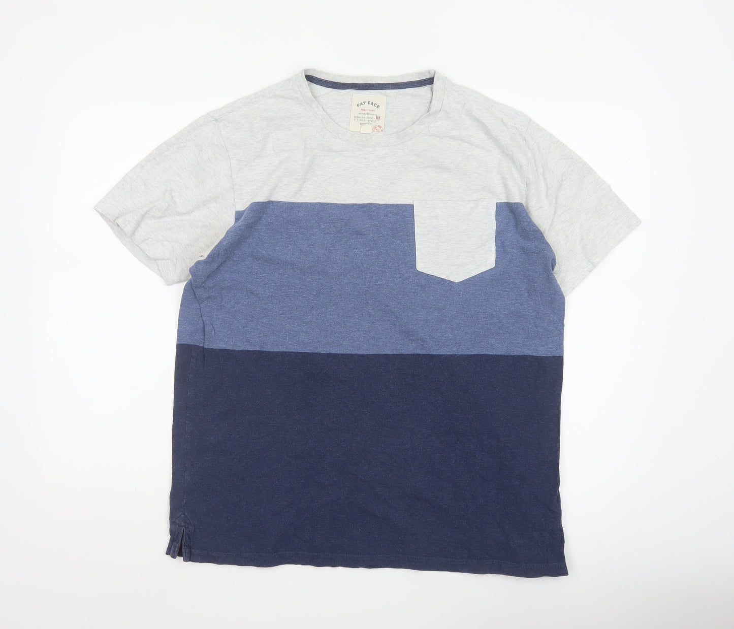 Fat Face Men's Multicoloured Crew Neck Cotton T-Shirt Size M