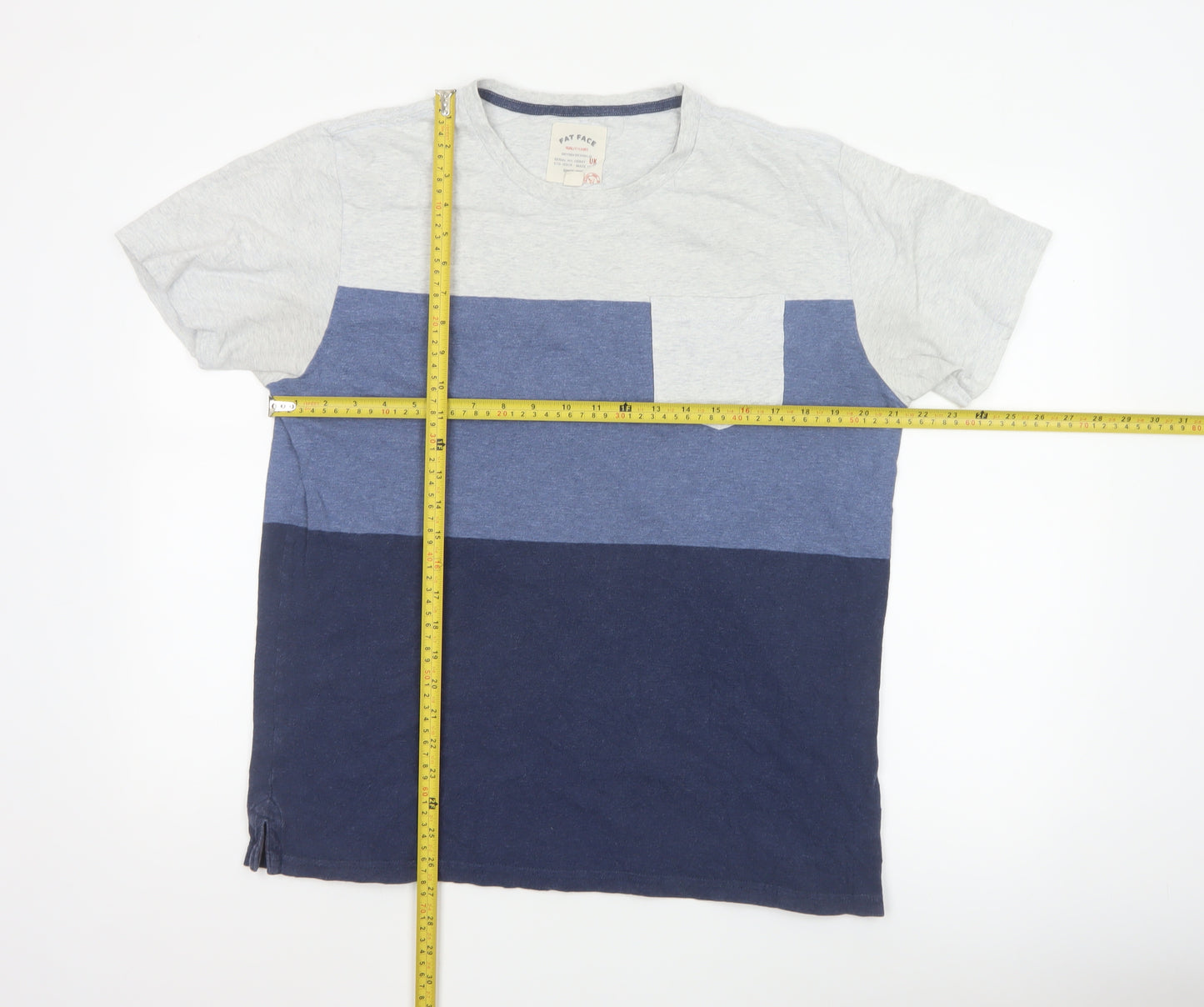 Fat Face Men's Multicoloured Crew Neck Cotton T-Shirt Size M