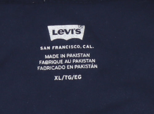 Levi's Men's Blue XL Long Sleeve Graphic Cotton Top