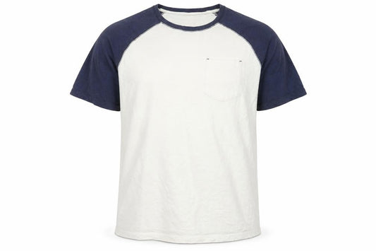 Fat Face Mens White Blue Raglan Short Sleeve Cotton T-Shirt XXL
