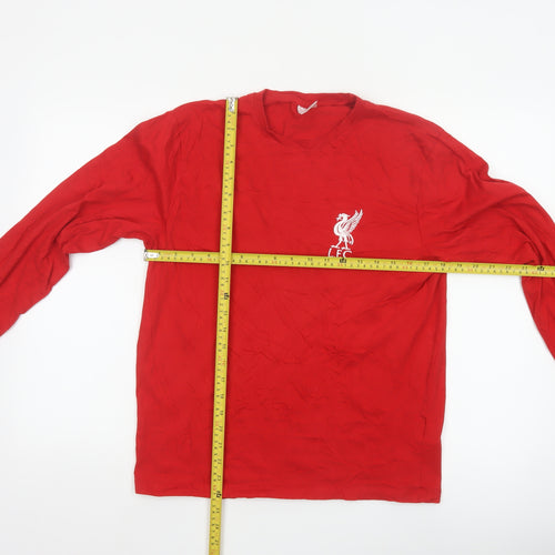 Liverpool FC Men's Red Long Sleeve Pyjama Top Small 100% Cotton
