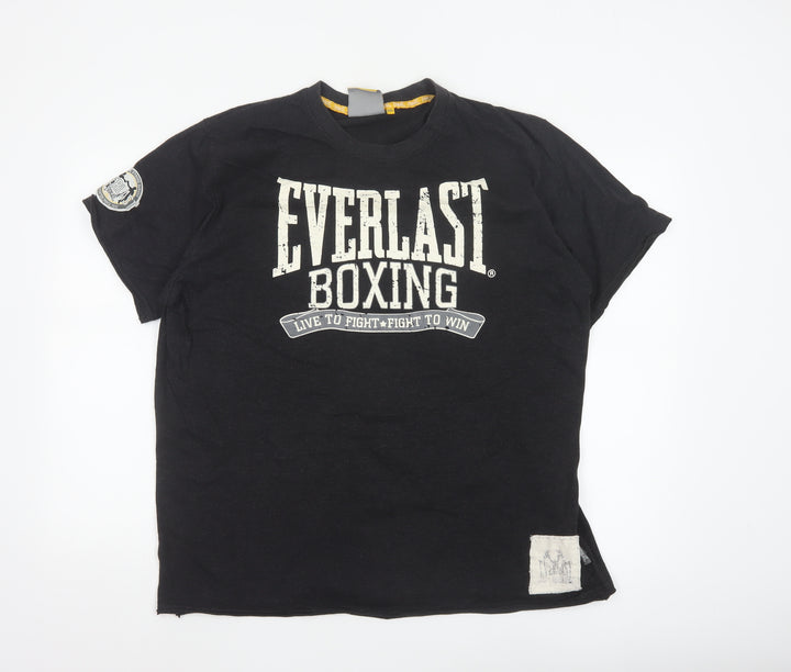 Everlast Men's Black Boxing Graphic T-Shirt 2XL Cotton Blend
