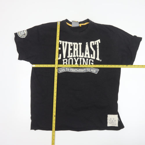 Everlast Men's Black Boxing Graphic T-Shirt 2XL Cotton Blend
