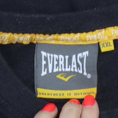 Everlast Men's Black Boxing Graphic T-Shirt 2XL Cotton Blend