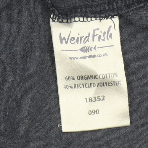 Weird Fish Men's Blue Small Graphic Print T-Shirt Organic Cotton Blend