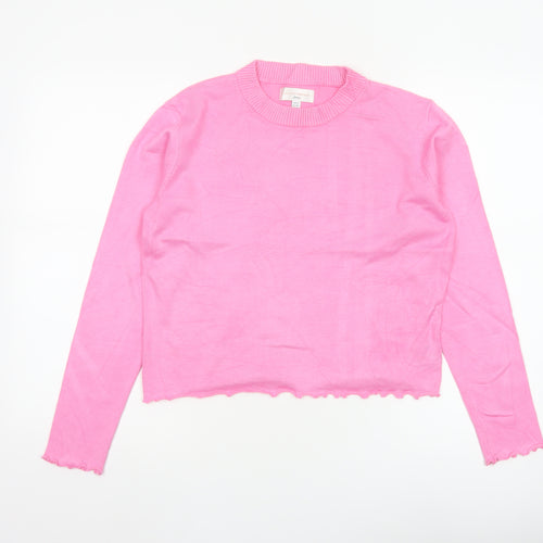 Gianni Feraud Women’s Pink Crew Neck Long Sleeve Pullover Jumper Size 12