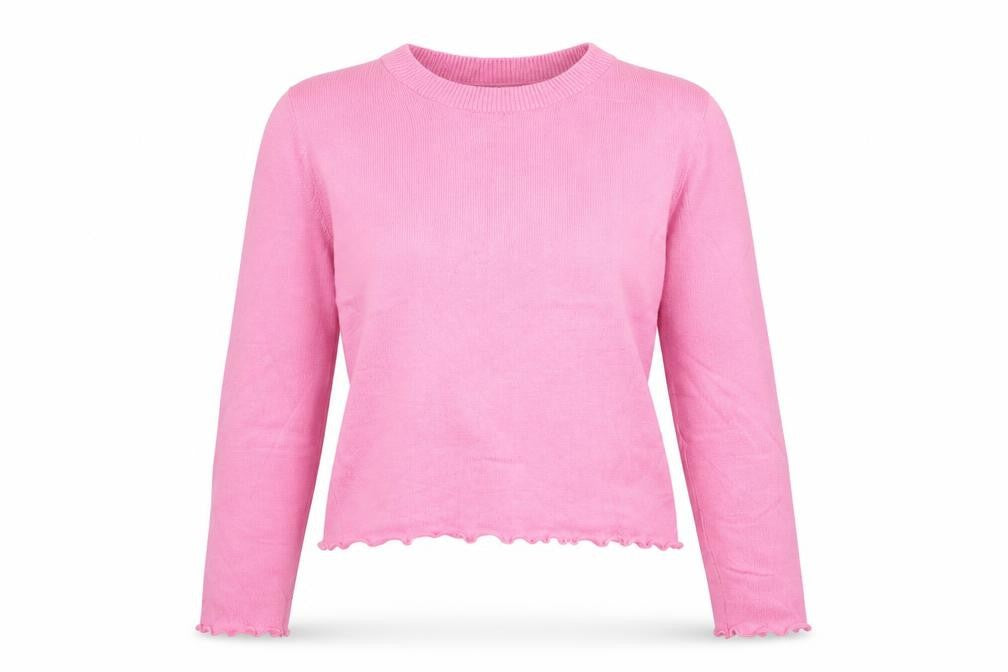 Gianni Feraud Women’s Pink Crew Neck Long Sleeve Pullover Jumper Size 12