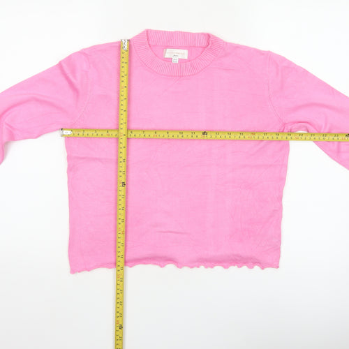 Gianni Feraud Women’s Pink Crew Neck Long Sleeve Pullover Jumper Size 12
