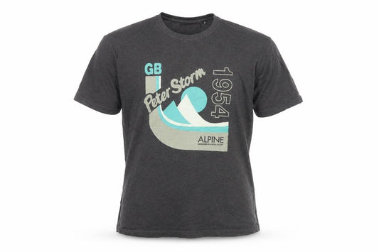 Peter Storm Men's Dark Grey Alpine Graphic Cotton T-Shirt M
