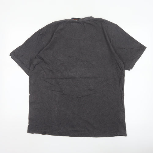 Peter Storm Men's Dark Grey Alpine Graphic Cotton T-Shirt M