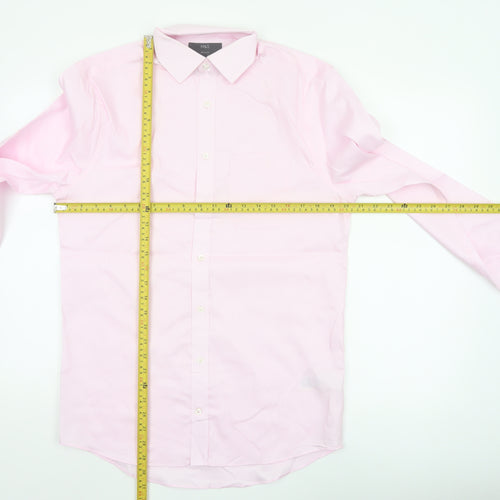 Marks and Spencer Men's Pink Regular Fit Non-Iron Cotton Dress Shirt 14.5in