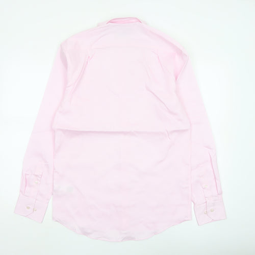 Marks and Spencer Men's Pink Regular Fit Non-Iron Cotton Dress Shirt 14.5in