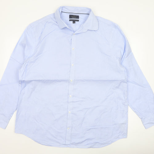 Marks and Spencer Men’s Blue Check Regular Fit Cotton Shirt 18”