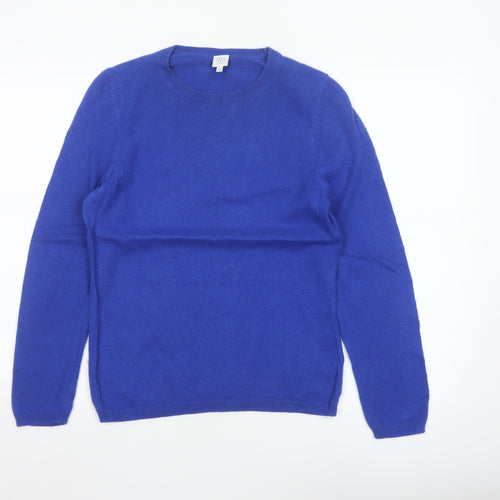 John Lewis Women’s Blue Cashmere Crew Neck Jumper Size 14
