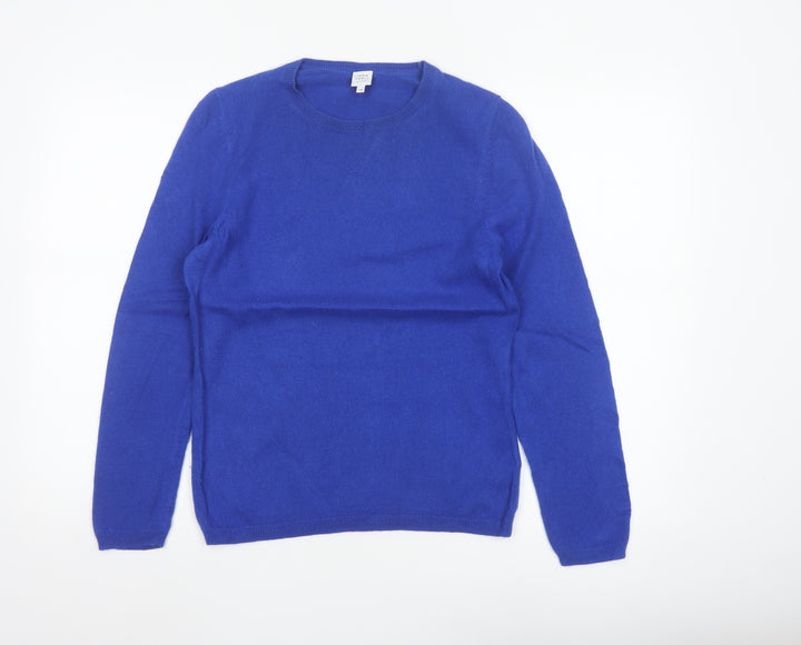 John Lewis Women’s Blue Cashmere Crew Neck Jumper Size 14