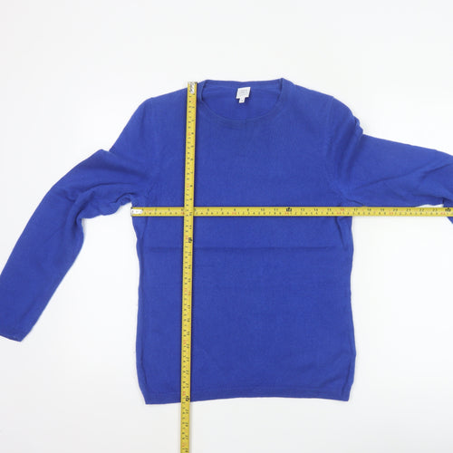 John Lewis Women’s Blue Cashmere Crew Neck Jumper Size 14