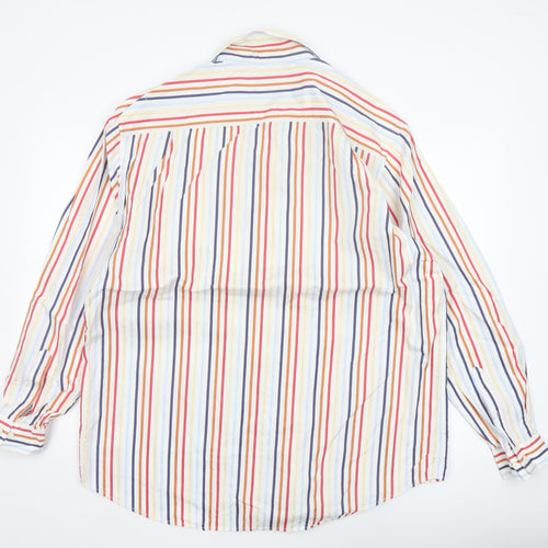 R.M. Williams Men's Multicoloured Striped Cotton Long Sleeve Button-Up Shirt 2XL Regular Fit