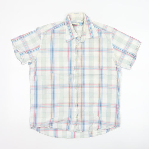 Duck and Cover Men's Multicoloured Check Cotton Short Sleeve Shirt M