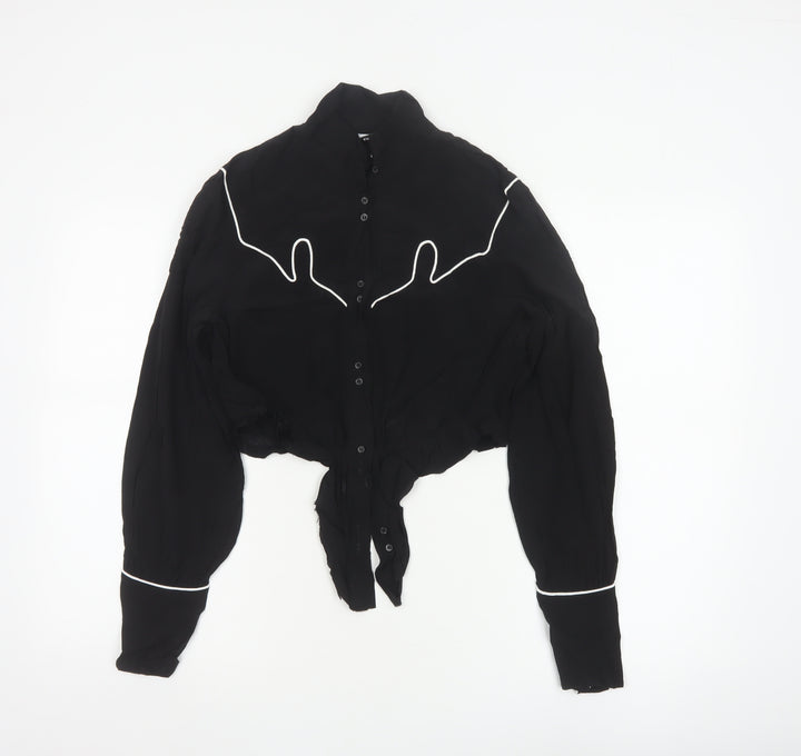 & Other Stories Women’s Black Western Cropped Blouse Size 8