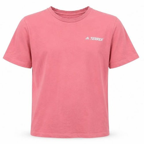 Adidas Terrex Men's Pink Graphic Short Sleeve Crew Neck T-Shirt M