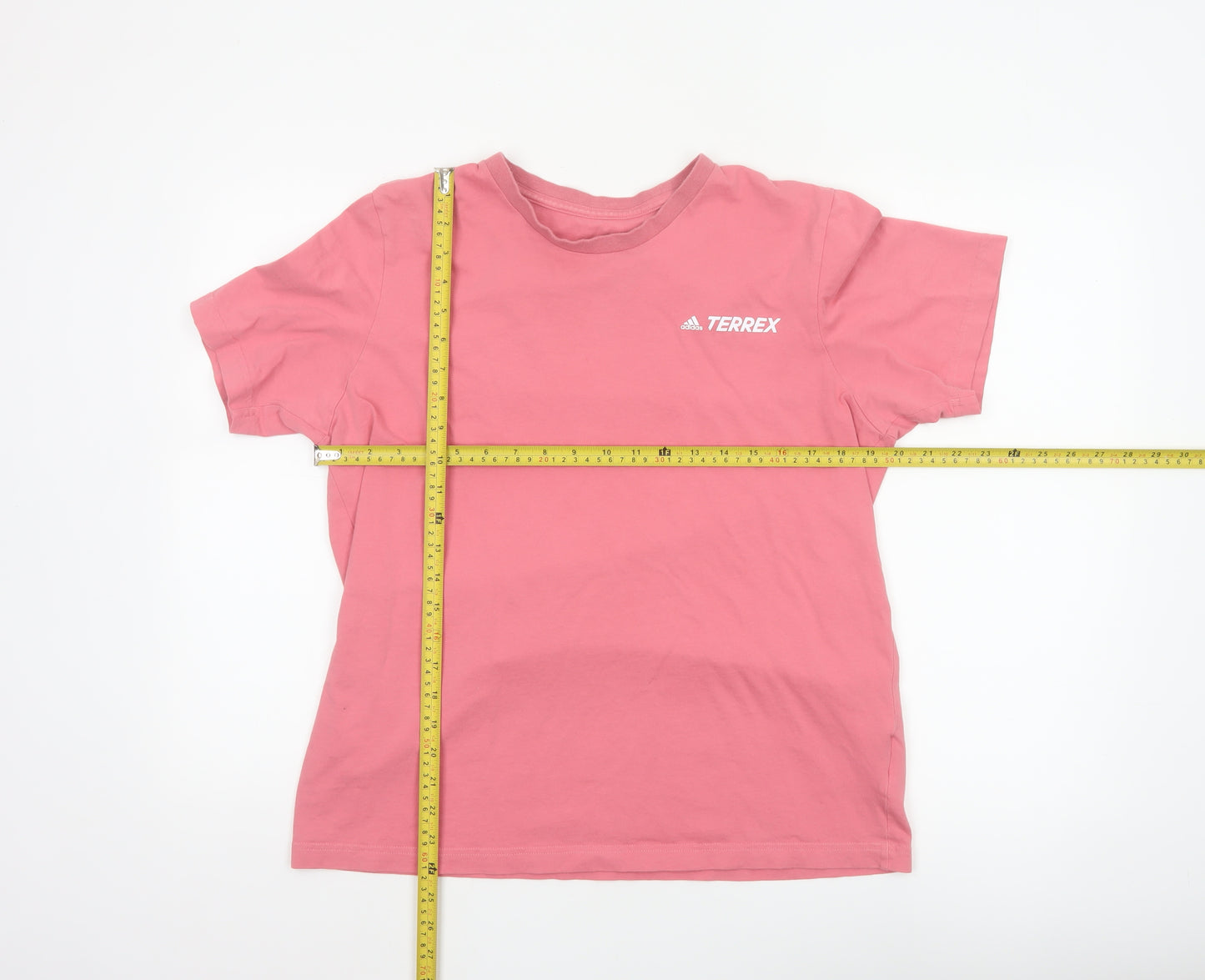 Adidas Terrex Men's Pink Graphic Short Sleeve Crew Neck T-Shirt M