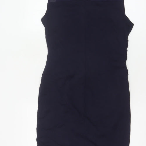 Next Women Blue Sleeveless Sheath Knee Length Dress Size 10