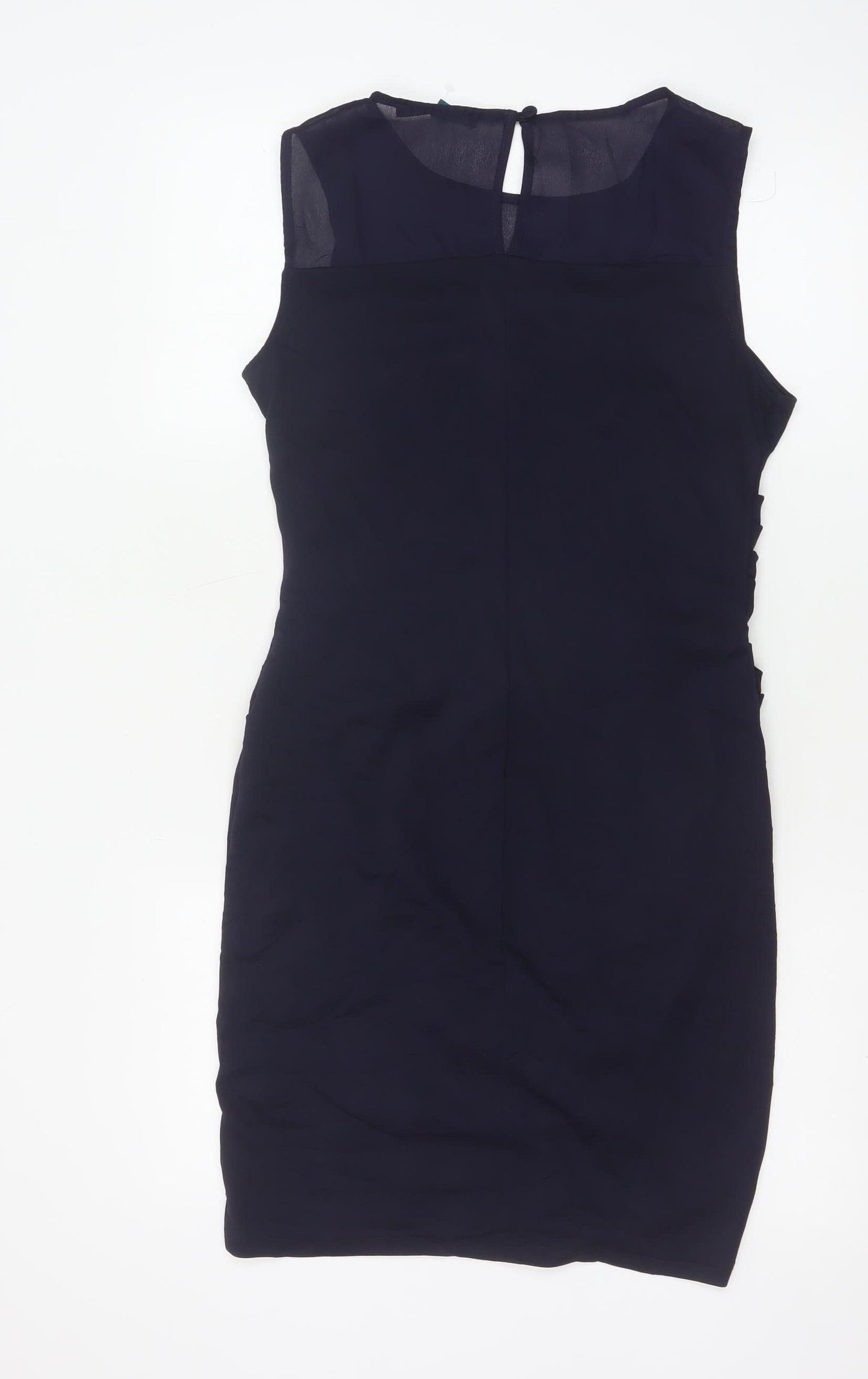 Next Women Blue Sleeveless Sheath Knee Length Dress Size 10