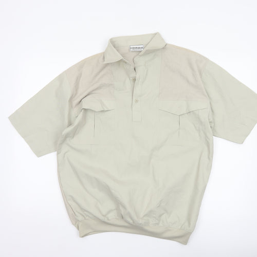 Catamaran Men's Beige Short Sleeve Collared Polo Shirt Size S