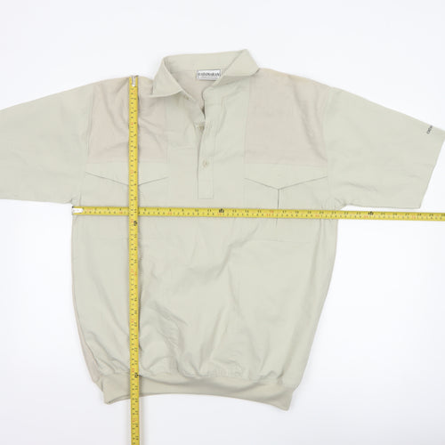 Catamaran Men's Beige Short Sleeve Collared Polo Shirt Size S