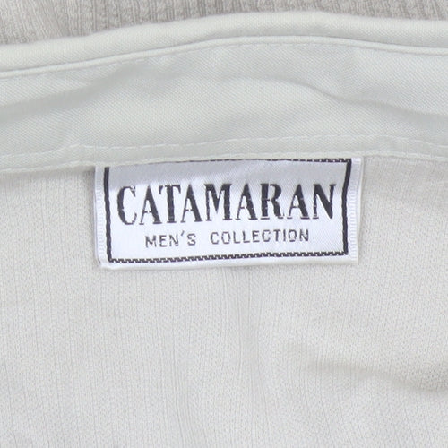 Catamaran Men's Beige Short Sleeve Collared Polo Shirt Size S
