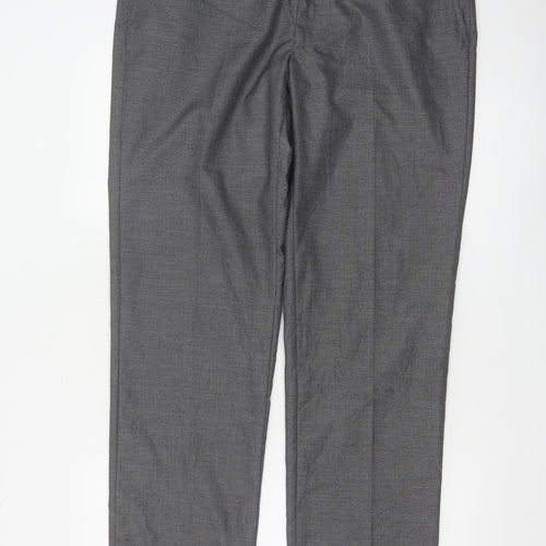 Marks and Spencer Mens Grey Regular Fit Dress Pants 36x33 Trousers