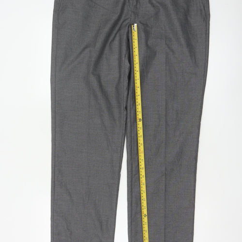 Marks and Spencer Mens Grey Regular Fit Dress Pants 36x33 Trousers