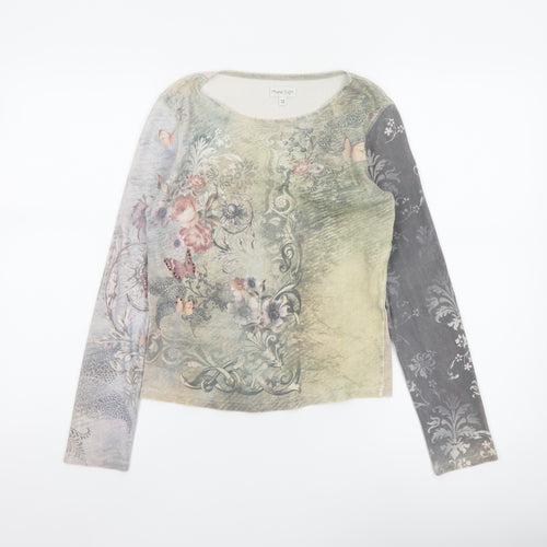 Phase Eight Womens Multicoloured Long Sleeve Floral Top Size 12