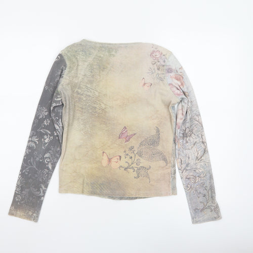 Phase Eight Womens Multicoloured Long Sleeve Floral Top Size 12