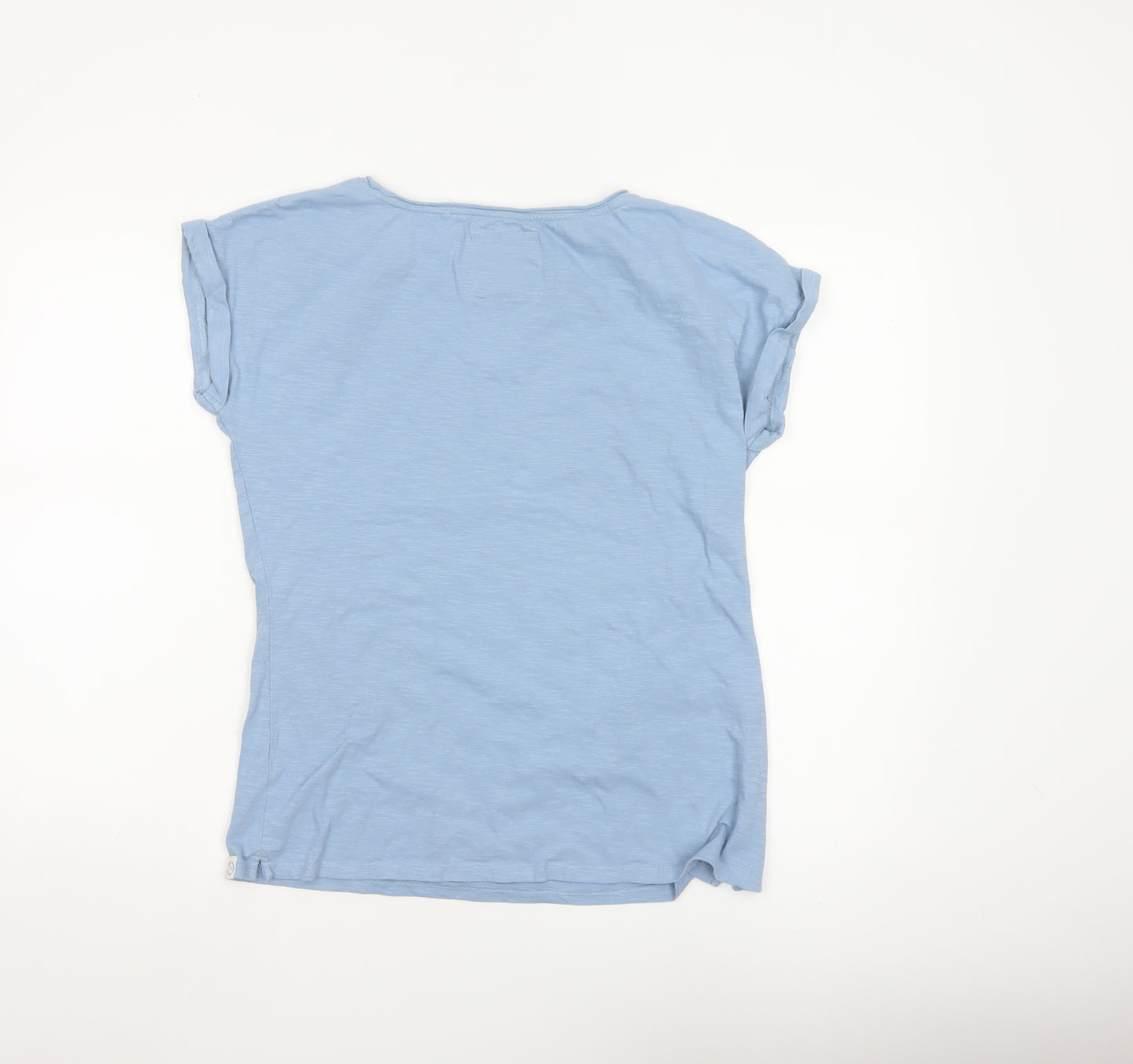 FatFace Women's Blue Organic Cotton Short Sleeve T-Shirt Size 10