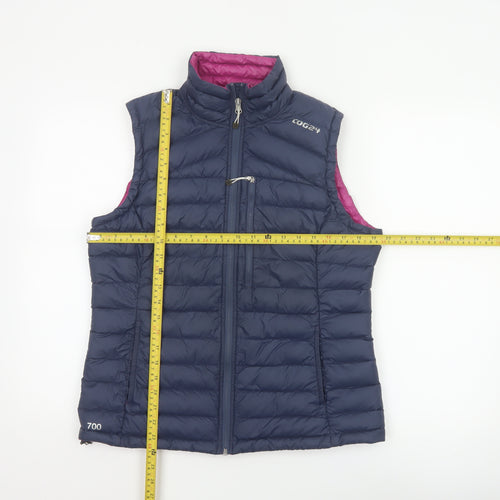 TOG24 Women's Blue Puffer Down Gilet Size 12 Lightweight Waistcoat
