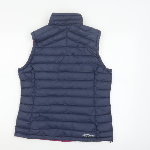 TOG24 Women's Blue Puffer Down Gilet Size 12 Lightweight Waistcoat