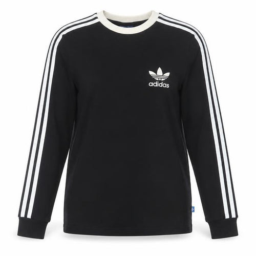 Adidas Women Black Long Sleeve Crew Neck Jersey Top Size 10