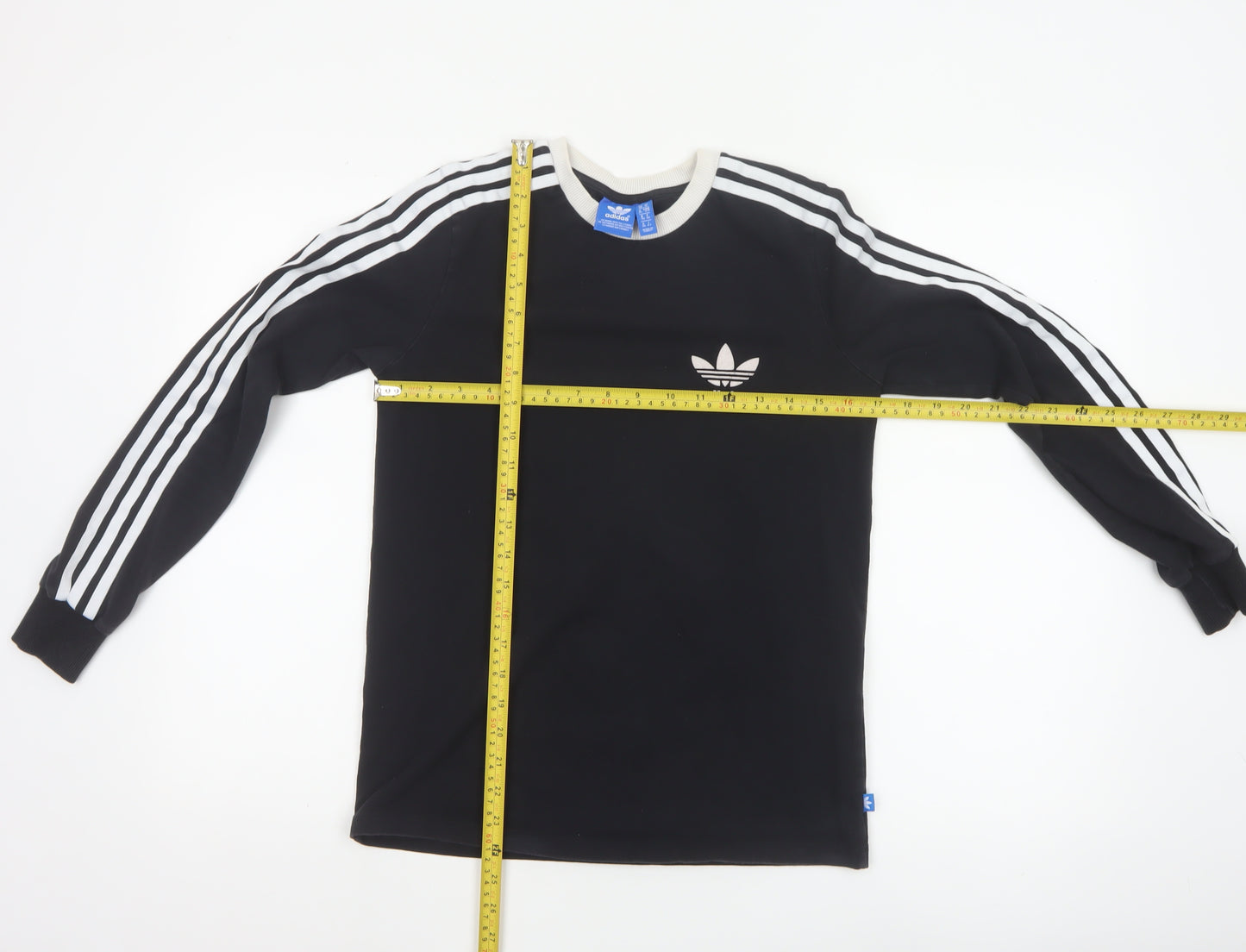 Adidas Women Black Long Sleeve Crew Neck Jersey Top Size 10