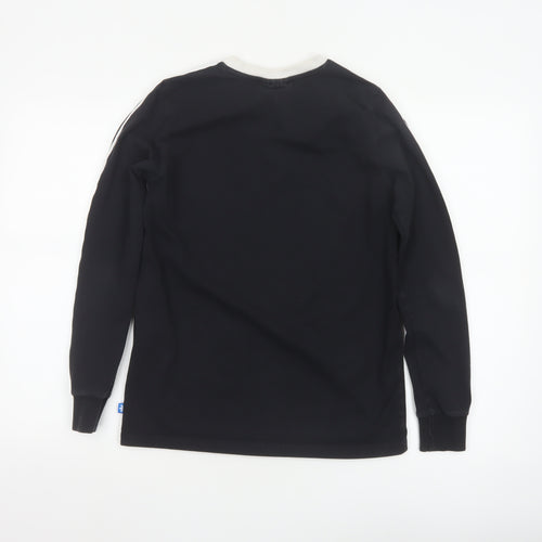 Adidas Women Black Long Sleeve Crew Neck Jersey Top Size 10
