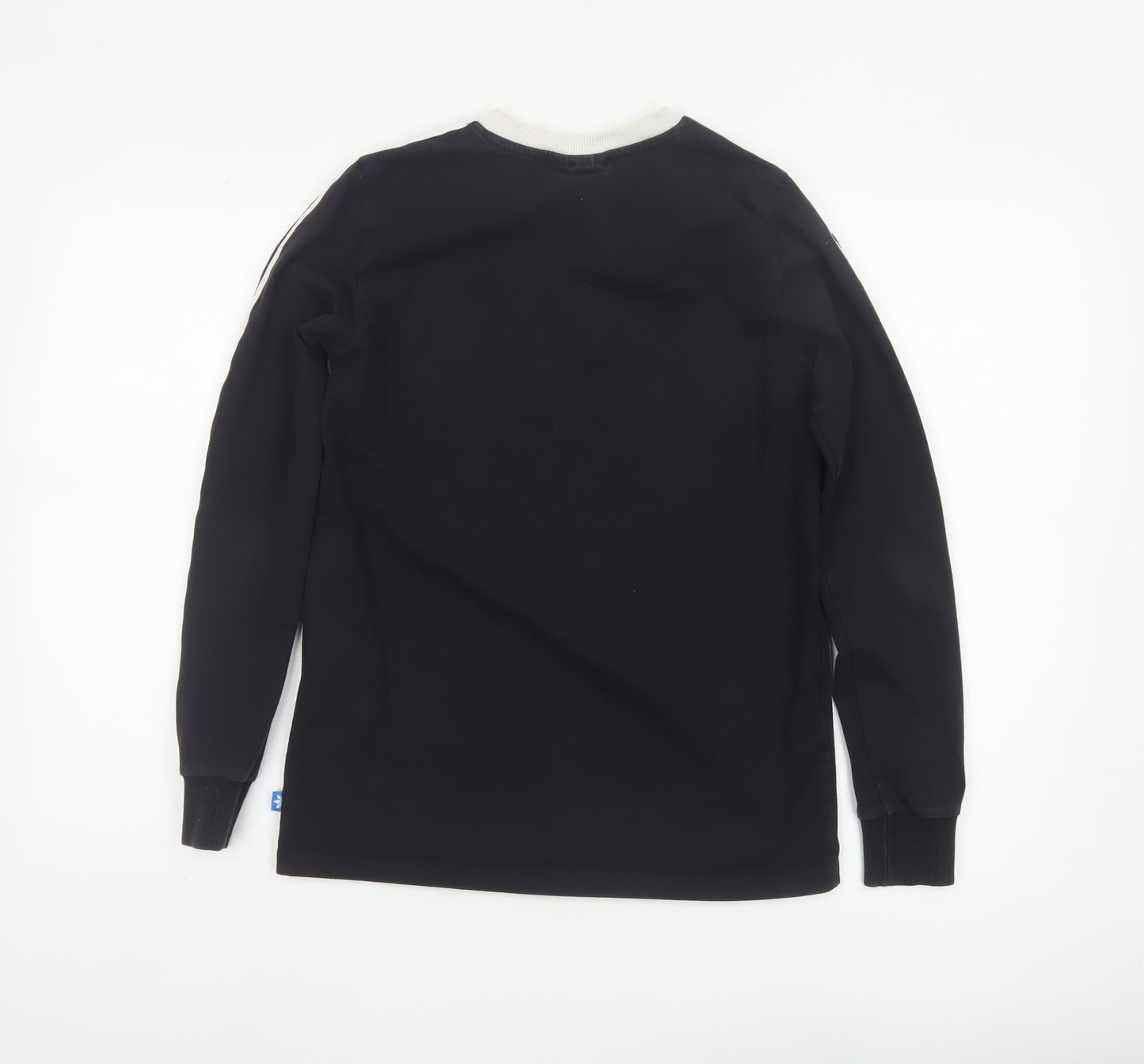 Adidas Women Black Long Sleeve Crew Neck Jersey Top Size 10