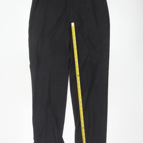Marks and Spencer Men's Grey Wool Tailored Dress Trousers 32W 33L